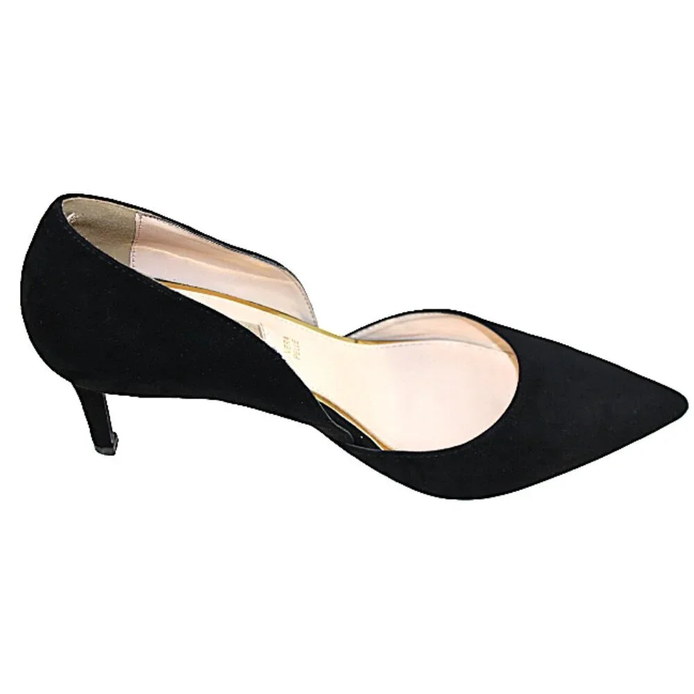 Lavorazione Artiginale Black Suede Stiletto Pump, Size 40 (US 9)
